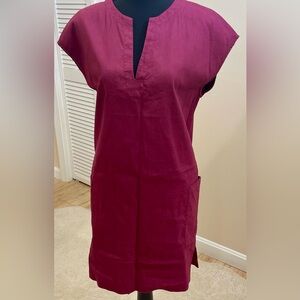 Theory Women's Pomegranate Tunic Dress With Side Pockets. Size: small